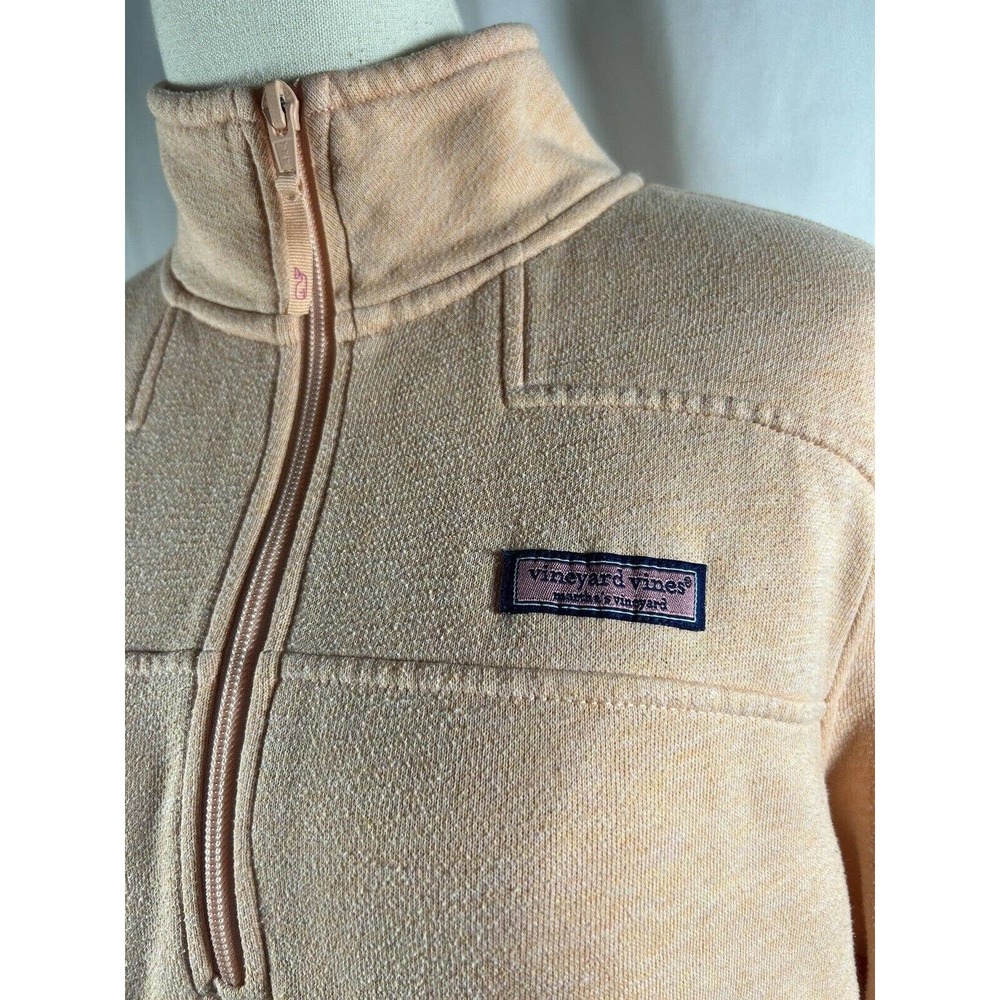 Vineyard Vines Sweater Coral orange 1/4 Zip Up Pullover Sweatshirt Size Small - Picture 2 of 8